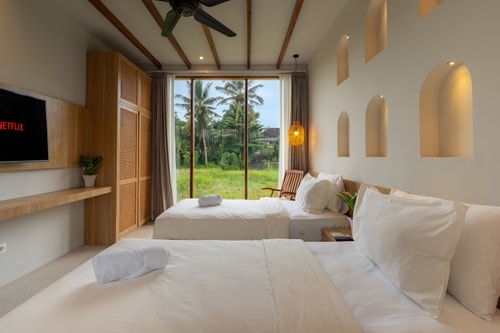 Modern 2BR Ubud Open Living Villa | Pool & Bathtub
