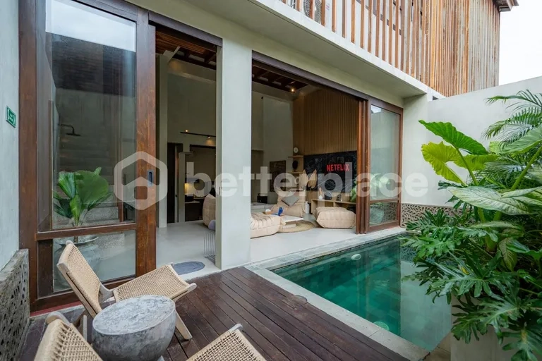 Tropical Contemporary 2 Bedroom Villa with Rooftop in Pererenan, 5 Minutes to the Beach