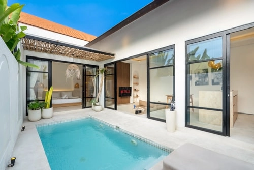 1BR Mediterranean Central Canggu Stay | Sleek Pool